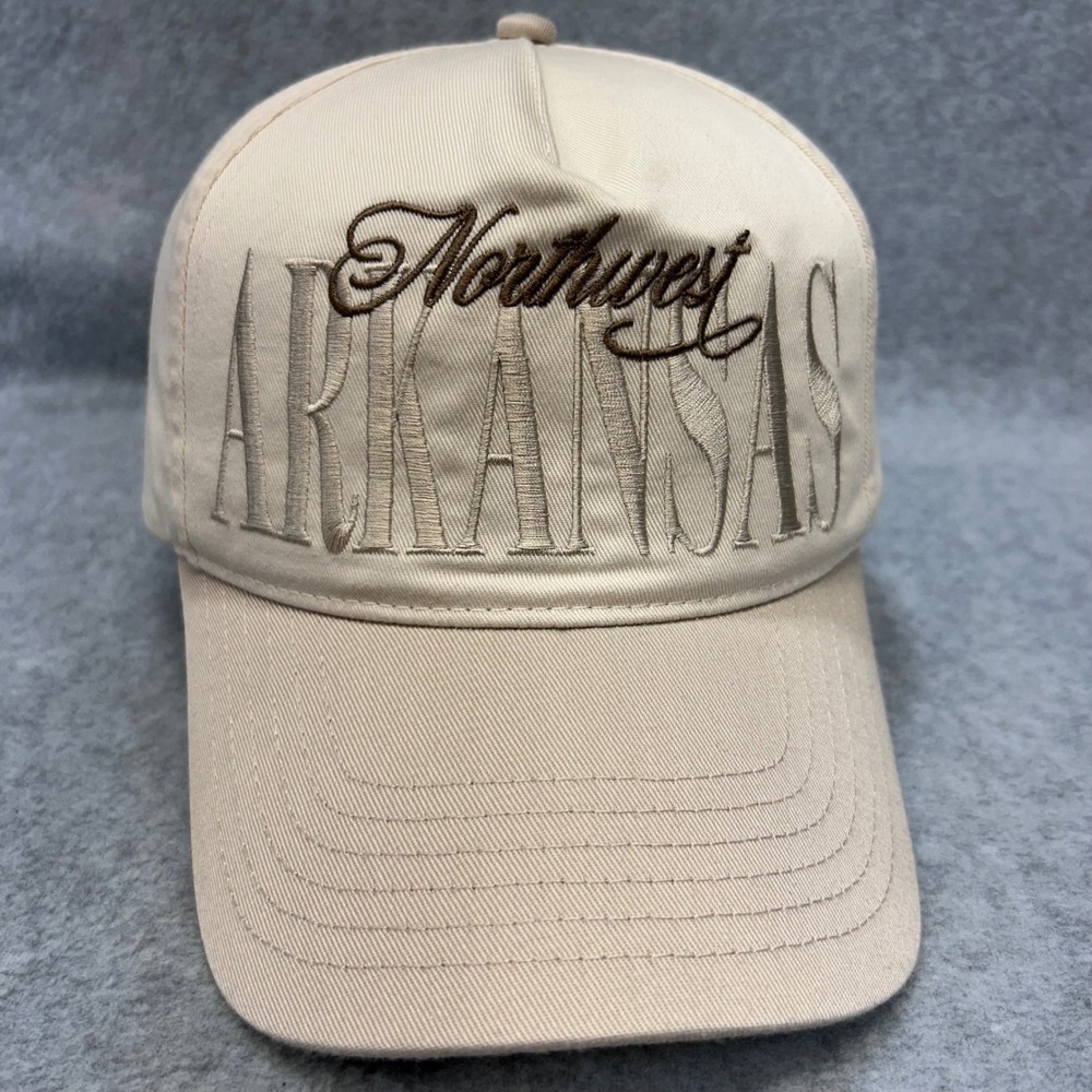 Northwest Arkansas Unisex Tan Unbranded Snapback Hat Embroidered OSFA